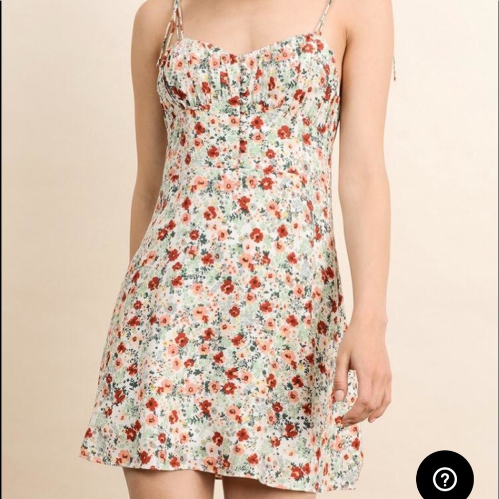 William B floral sweetheart dress mini size M